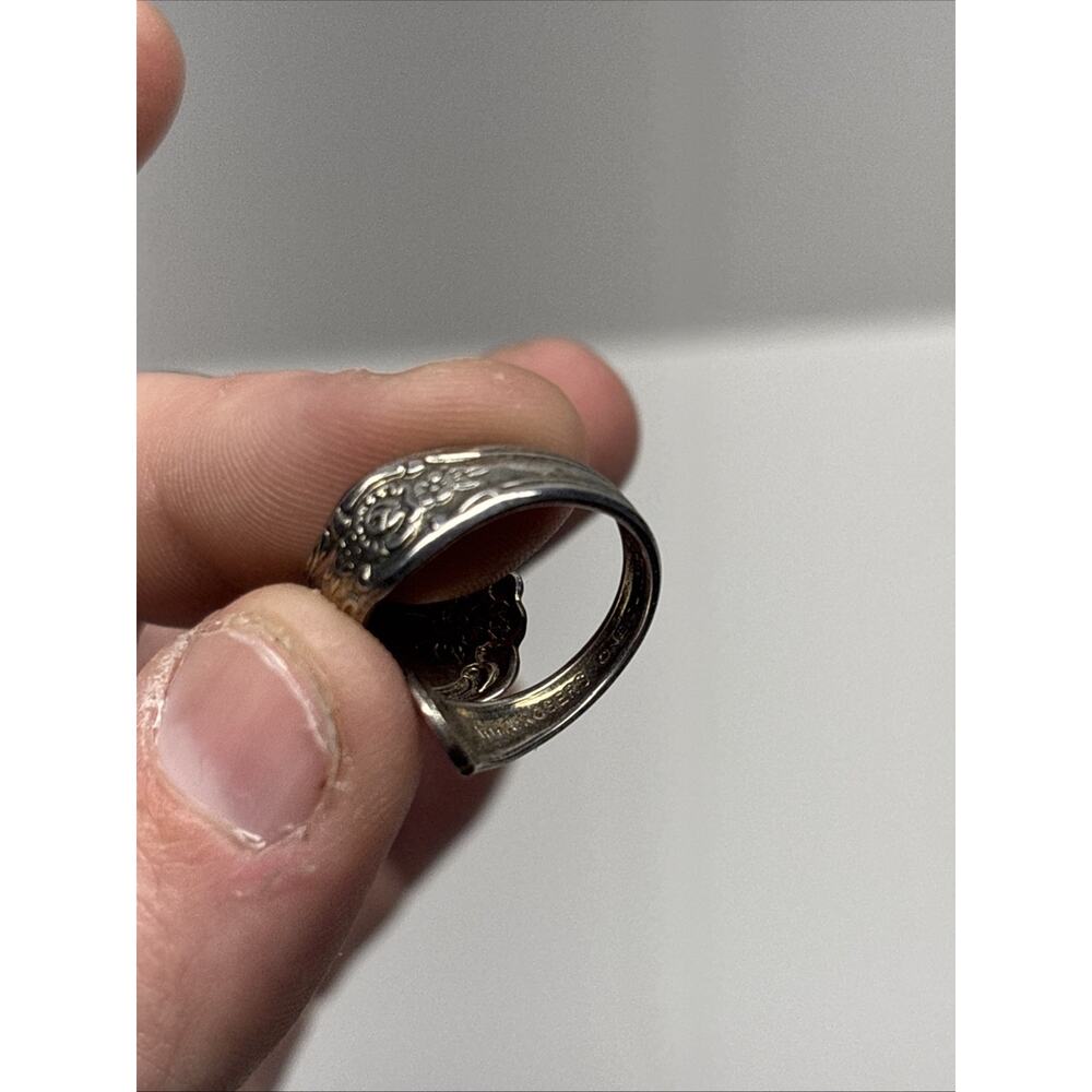 WM ROGERS ONEIDA UTENSIL RING HANDCRAFTED SILVER PLATED SIZE ADJUSTABLE - Picture 5 of 7